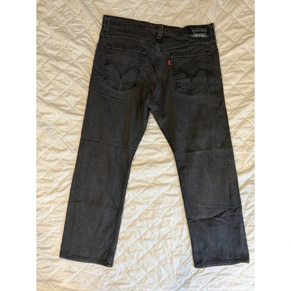 Levis Slim‎ Straight 514 Mens Grey 36X30 Actual 36X29 Stretch Medium Wash